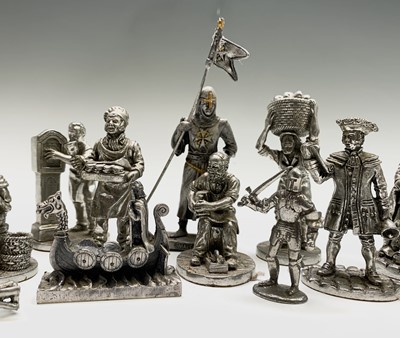 Lot 685 - Pewter Model Figures - A quantity of pewter...