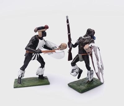 Lot 656 - Little Legion - Toy Soldiers - Zulu Warriors -...