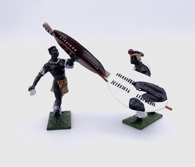 Lot 656 - Little Legion - Toy Soldiers - Zulu Warriors -...