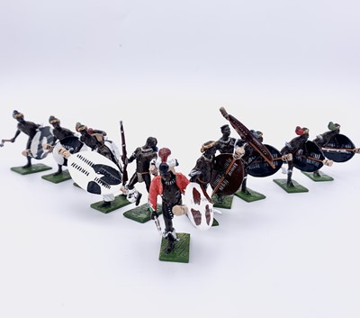 Lot 656 - Little Legion - Toy Soldiers - Zulu Warriors -...