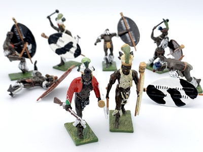 Lot 657 - Little Legion - Toy Soldiers - Zulu Warriors -...