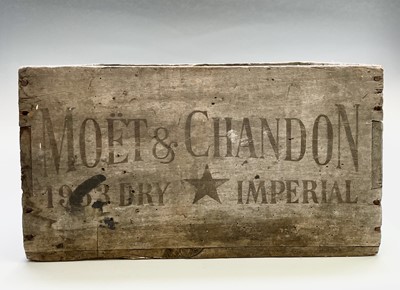 Lot 267 - A 1953 Moet & Chandon wooden box or crate,...