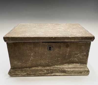 Lot 281 - A Victorian pine small trunk, with hinged lid,...