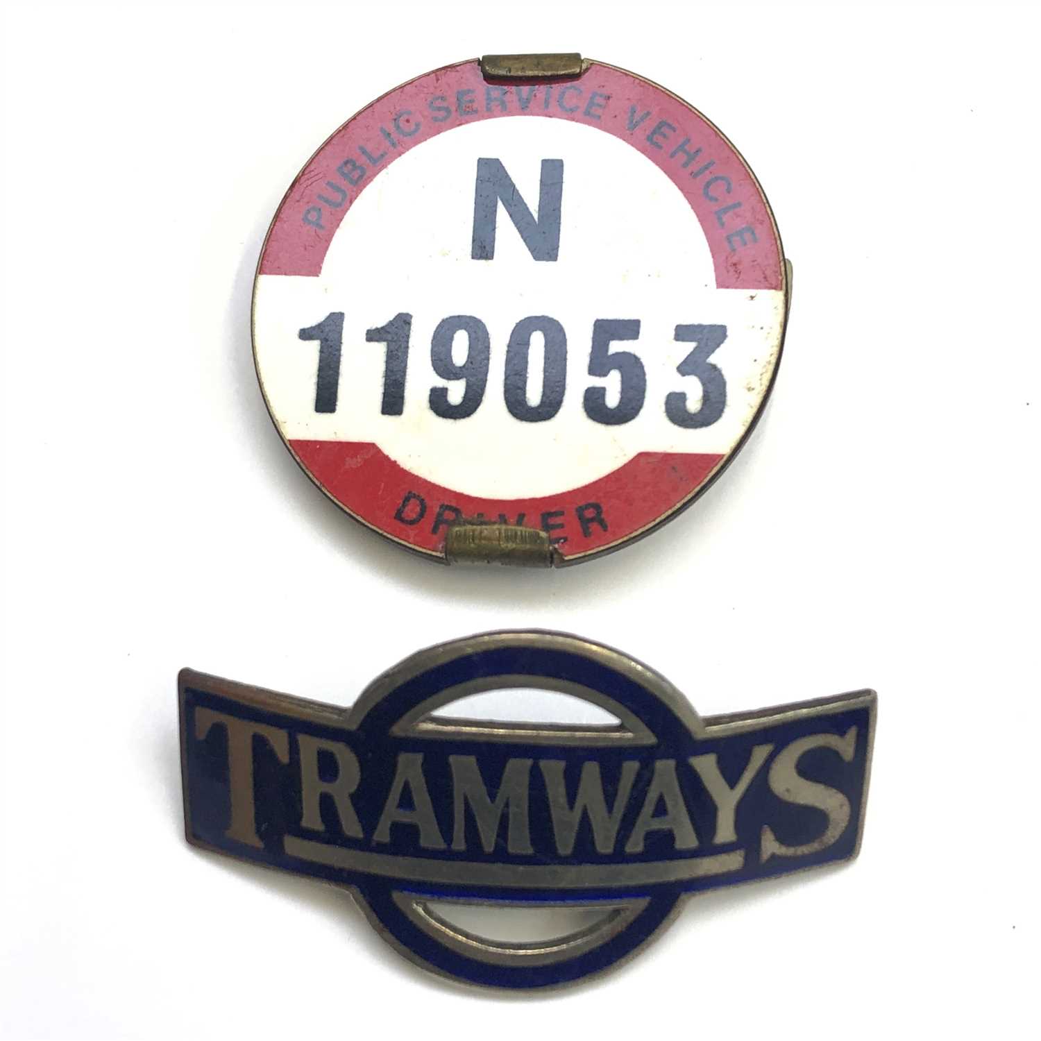 Lot 2733 - A Blue enamelled Tramways cap badge by gaunt...