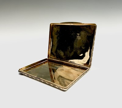 Lot 1059 - A silver-gilt and enamel cigarette case 106gm...
