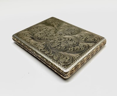 Lot 1059 - A silver-gilt and enamel cigarette case 106gm...