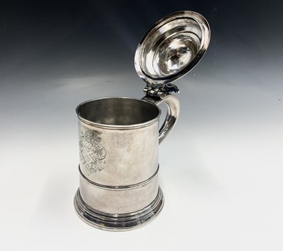 Lot 1062 - A George II English silver straight-tapered...