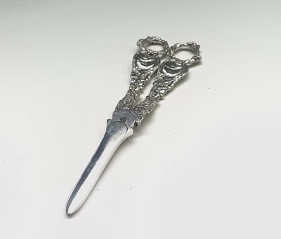 Lot 1035 - A pair of grape scissors by Francis Higgins....