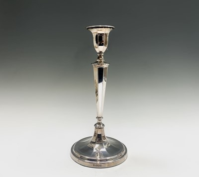 Lot 1081 - An impressive pair of silver candlesticks by...