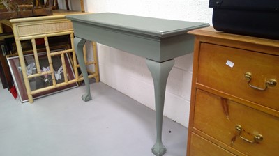 Lot 23 - pine painted console cabreole claw legs height...