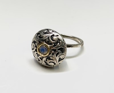 Lot 109 - A Mexican silver ring, a artist's jewellery...