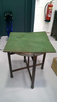 Lot 48 - Benares style table, with folding stand....