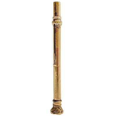 Lot 448 - A Victorian gold propelling pencil.