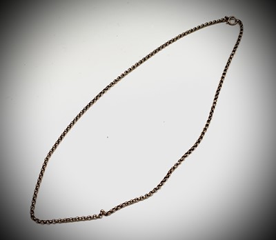 Lot 233 - A 9ct gold belcher link chain 6gm