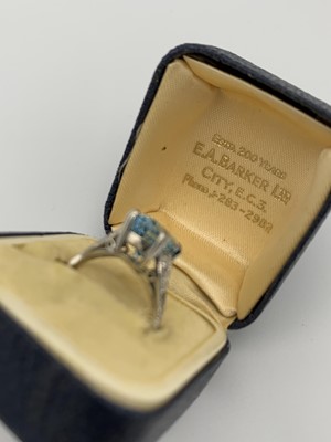 Lot 261 - A white gold aquamarine (of over 4ct) and...