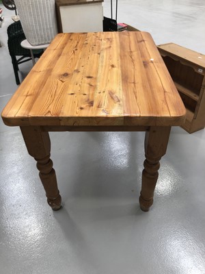 Lot 94 - Modern pine kitchen table, height 79cm width...