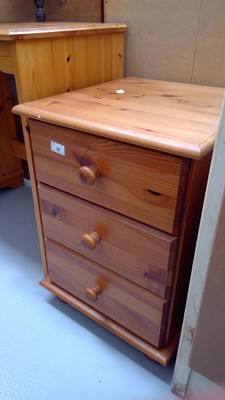 Lot 59 - A set of bedside drawers. Height 58.5cm width...