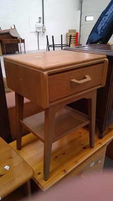 Lot 60 - G Plan table with a single drawer and shelf....