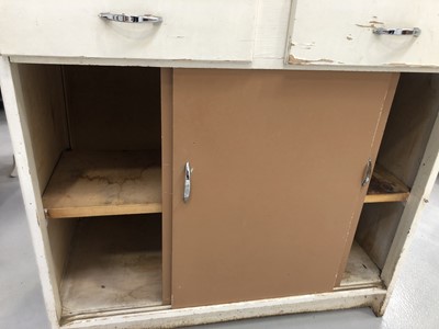 Lot 99 - Vintage kitchen cupboard with two drawers and...