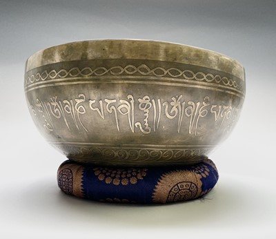 Lot 70 - A Tibetan large bronze singing bowl, 20th...