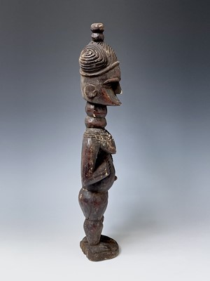 Lot 181 - A carved wood South Sea island figure. Height...