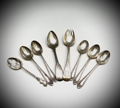 Lot 1019 - Eight small silver spoons 4.2oz