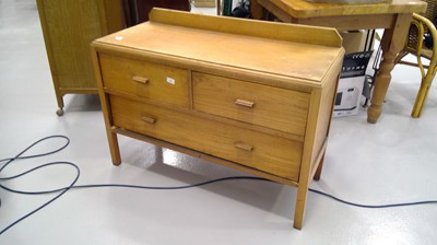 Lot 78 - An Oak chest of low drawers, two short and one...