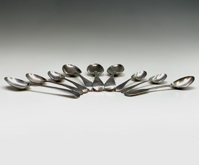 Lot 1048 - Eight various Old English Pattern silver...