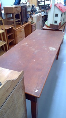 Lot 82 - Table/work bench. Height 74.5cm, length...