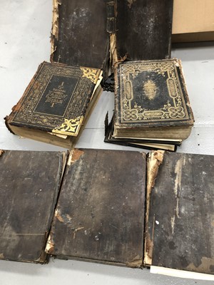 Lot 119 - Two boxes of Victorian bibles.