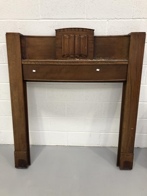 Lot 121 - Art Deco mahogany fire surround, height 155cm...