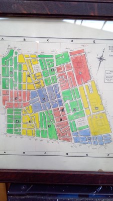 Lot 122 - Hand drawn road map of Tottenham Court Road,...