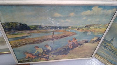 Lot 126 - Stanhope Forbes print, Lamorna Birch print,...