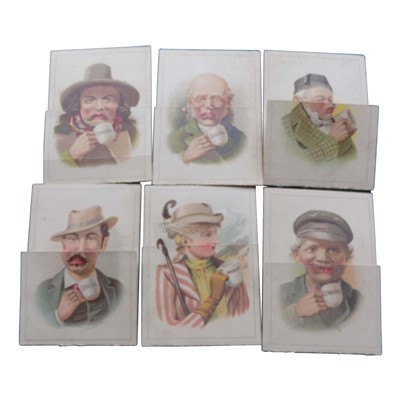 Lot 277 - MOVEABLE. 6 col litho trade cards. Cacao Van...