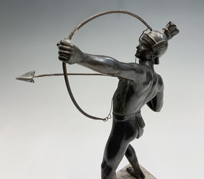 Lot 53 - A cast metal figure of a Greek archer, mid...