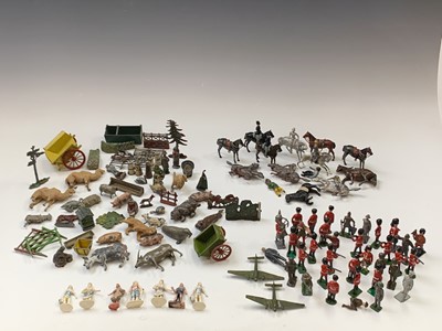 Lot 728 - Lead and Plastic Animals & Soldiers - 2 boxes...