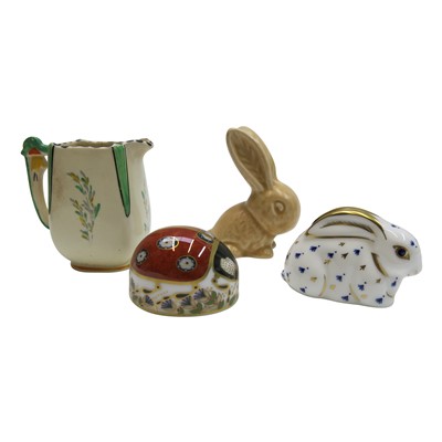 Lot 918 - A Royal Crown Derby rabbit paperweight, height...