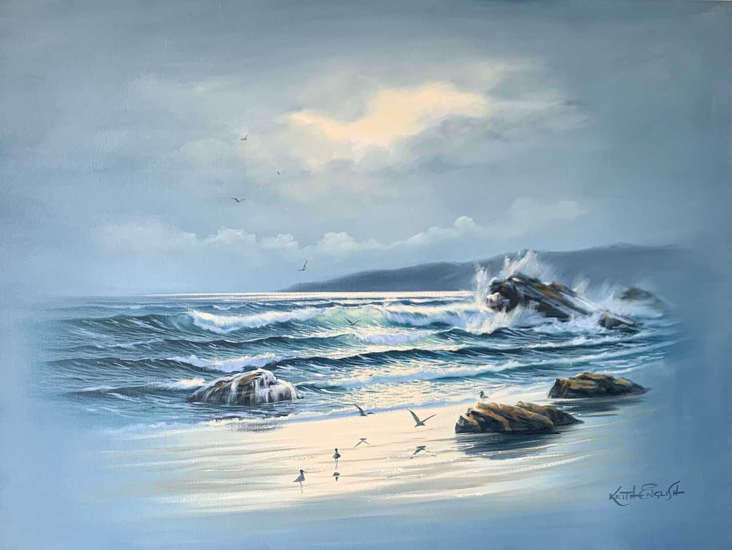 Lot 189 - Keith ENGLISH Gentle Waves Oil on canvas...