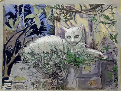 Lot 151 - Marion Grace HOCKEN Cats Two Watercolours