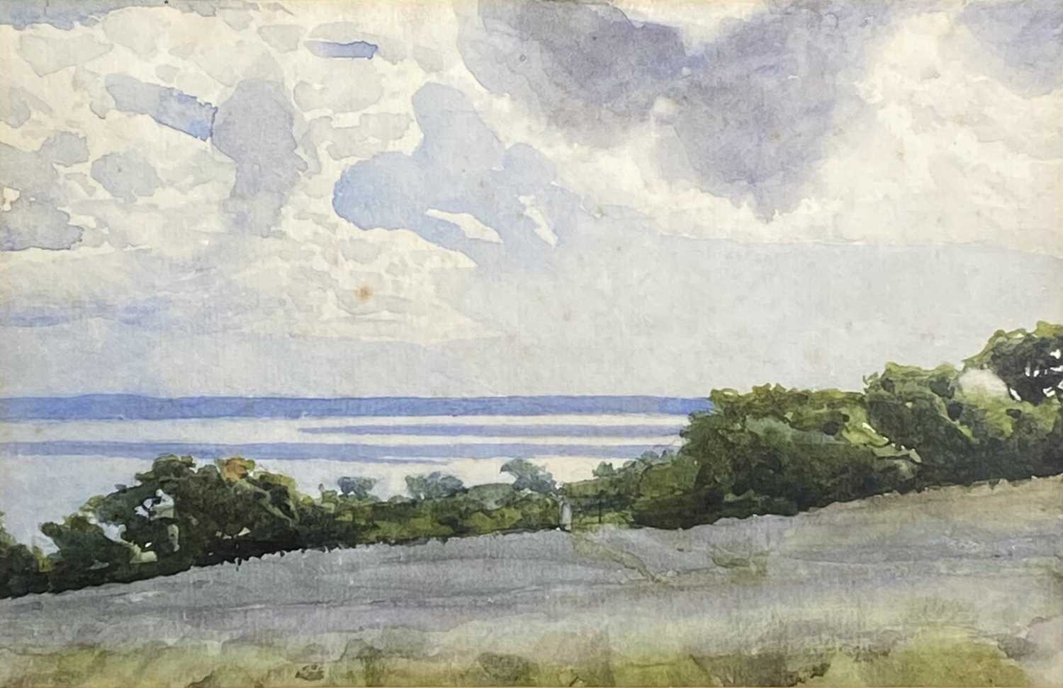 Lot 25 - Thomas Cooper GOTCH (1854-1931) Coastal Fields...