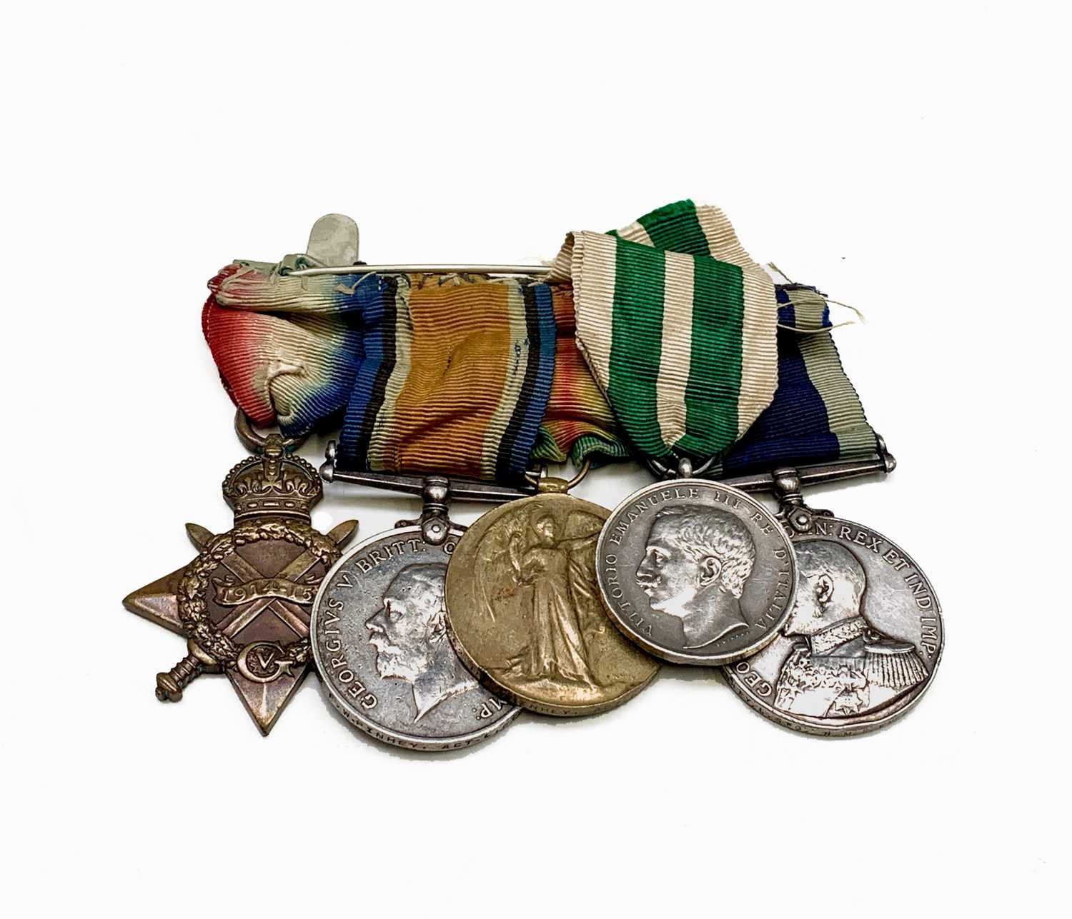 Lot 211 - Group of five:- First World War trio K15652...