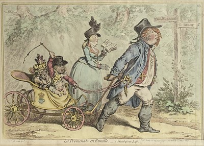 Lot 1432 - James GILLRAY (1757-1815) La Promenade en...