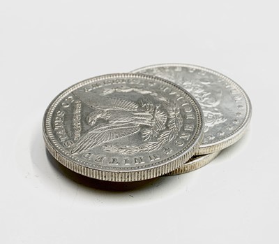 Lot 26 - USA Morgan Silver Dollars - A run of three US...
