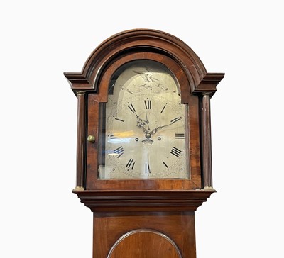 Lot 372 - A George III walnut eight day longcase clock,...