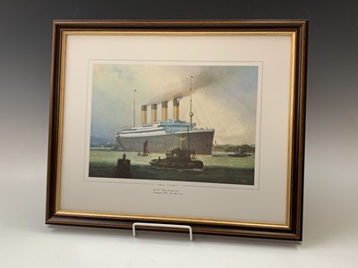 Lot 817 - Titanic Sinking 1912 Interest - Bagley print,...