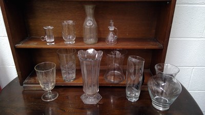 Lot 173 - Glass vases, etc.