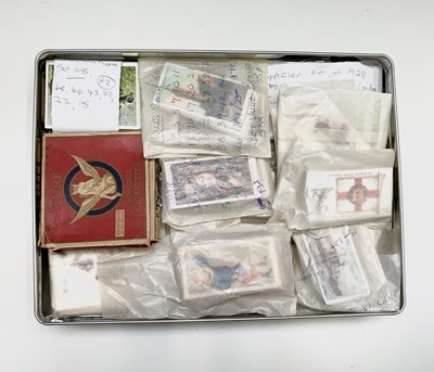 Lot 829 - Cigarette Cards etc - A shortbread tin...