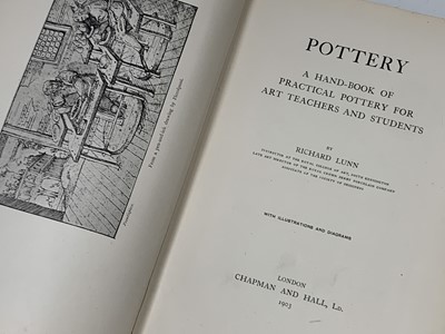 Lot 1310 - RICHARD LUNN. 'Pottery; A Hand-Book of...