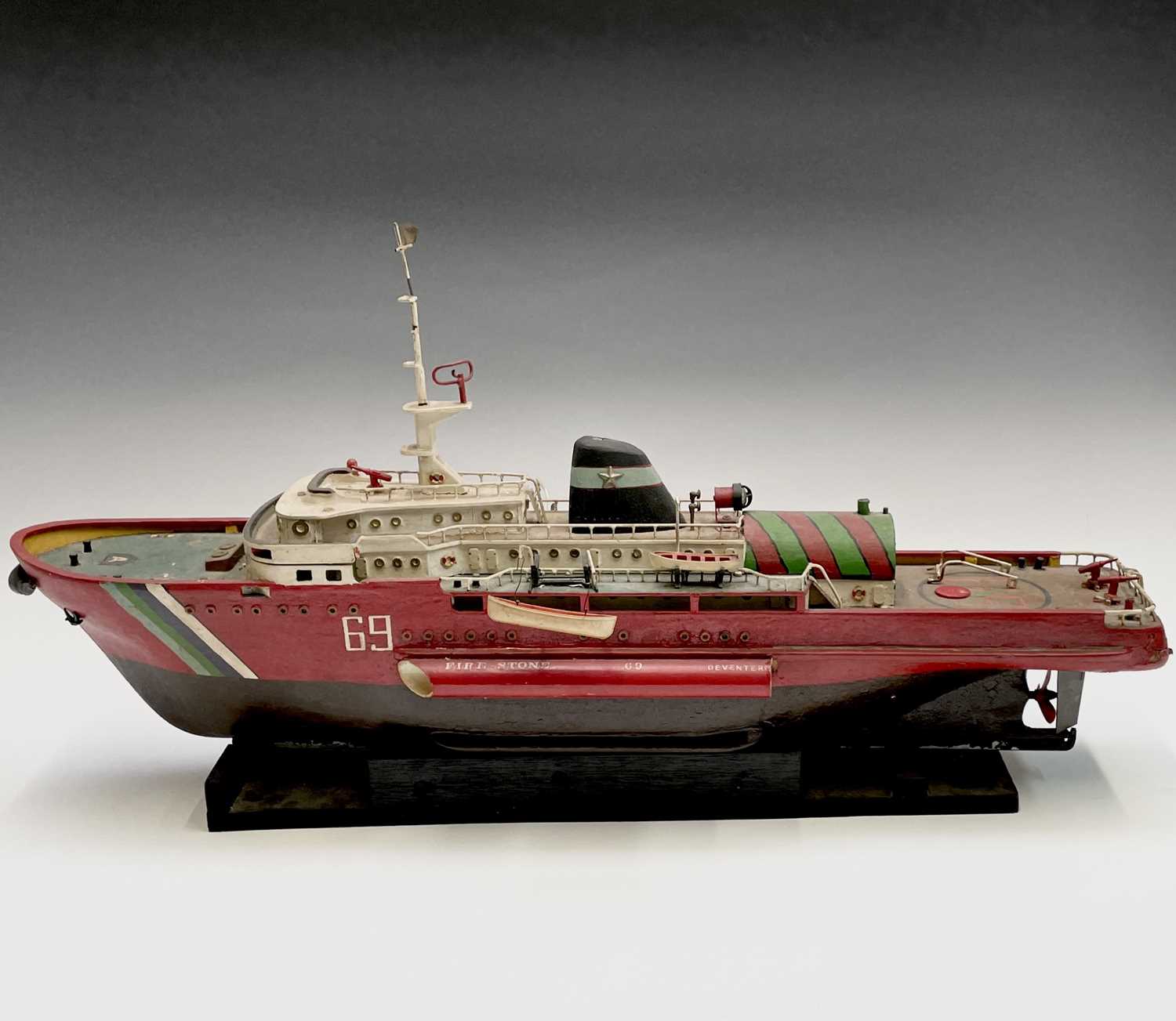 Lot 42 - A scratch built model ship, 'Firestone', with...
