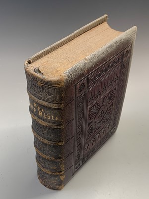 Lot 1330 - BIBLE. 'The Miniature Quarto Bible'. Mauve...